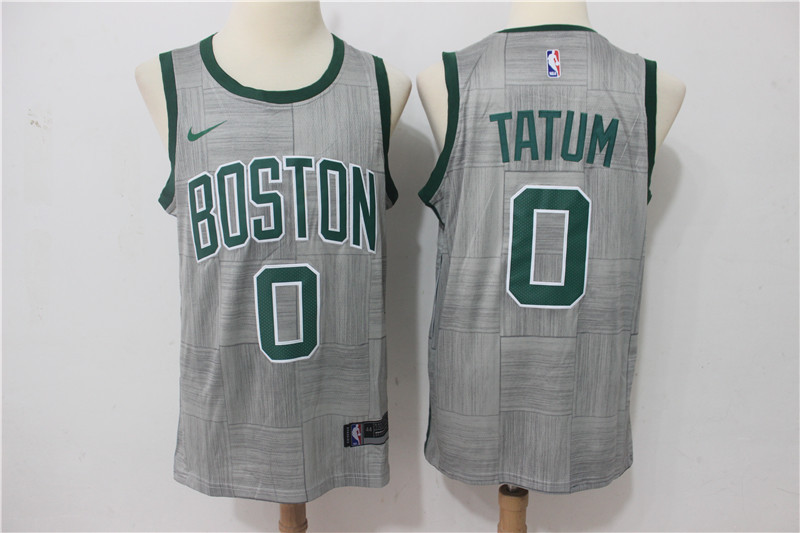 Men Boston Celtics #0 Tatum Grey Game Nike NBA Jerseys->->NBA Jersey